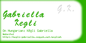 gabriella kegli business card