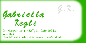 gabriella kegli business card